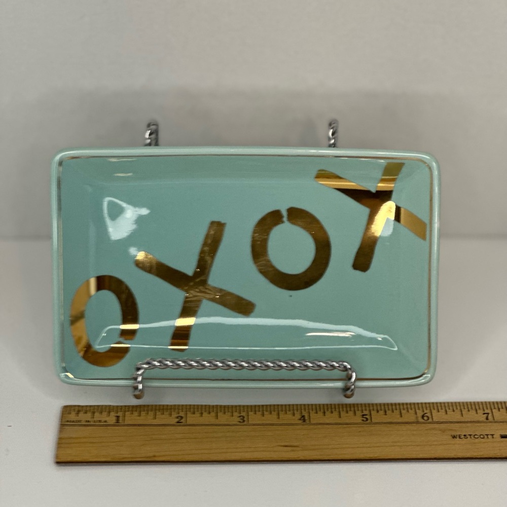 Kate Aspen XOXO Trinket Dish with Gold Accent
